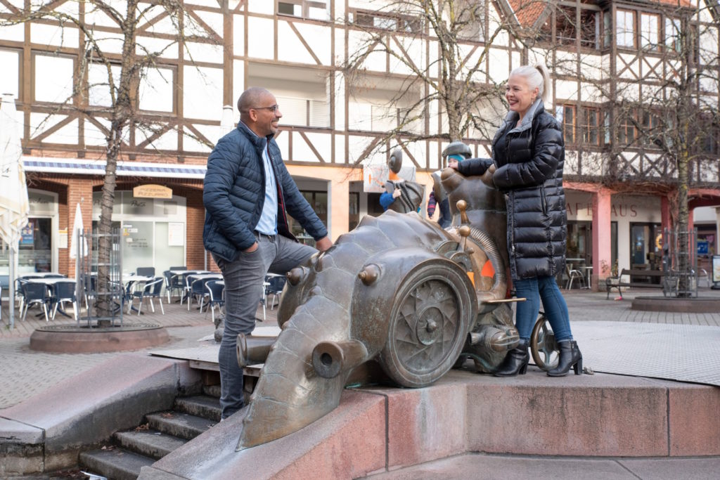 John Ehret mit seiner Frau in Leimen